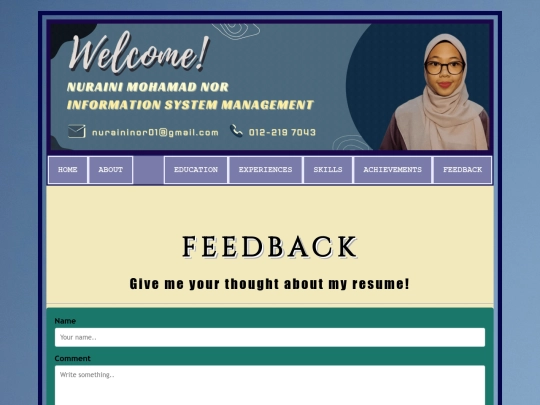 feedback screenshot