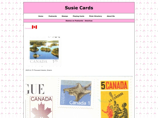 stamps/onpostcardsamericas screenshot