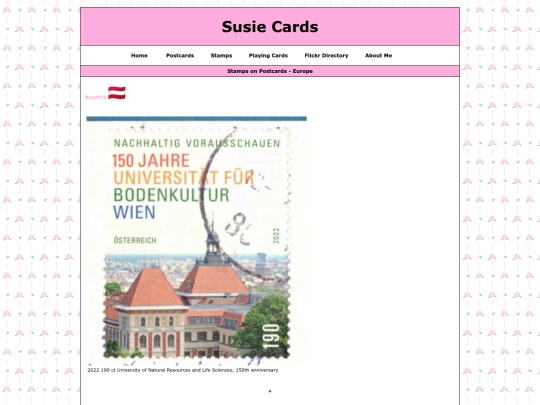stamps/onpostcardseurope screenshot