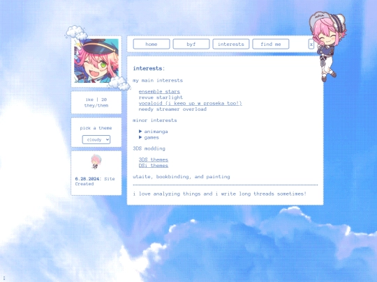 interests screenshot