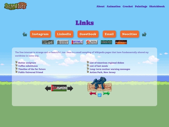 links screenshot