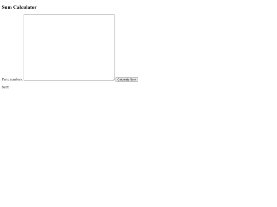 Summation tool/sumcalculator screenshot