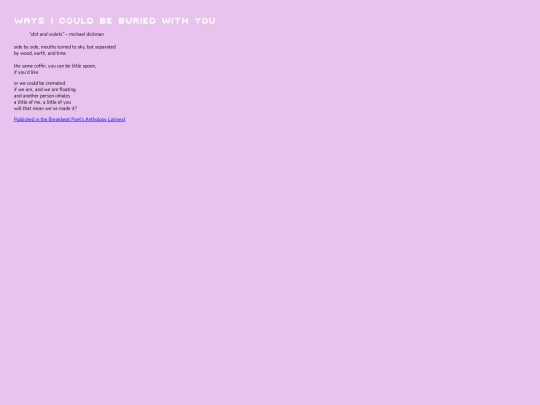poetry/buried screenshot
