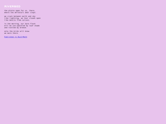 poetry/riverbed screenshot