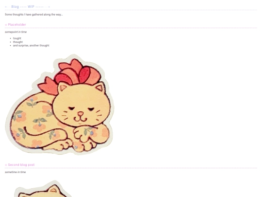 home page/blog screenshot