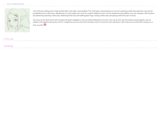 home page/customisizing screenshot
