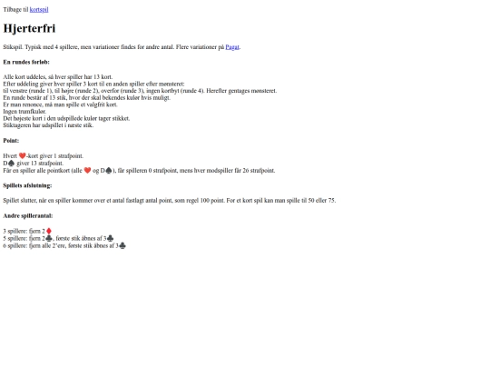 kortspil/hjerterfri screenshot