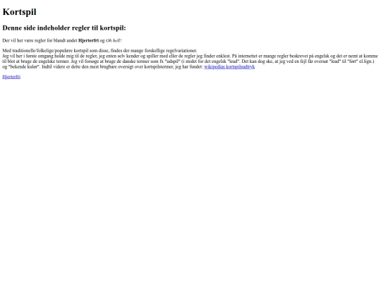kortspil screenshot