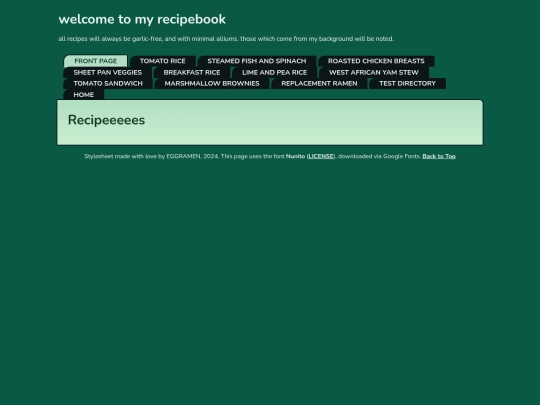 recipebook screenshot