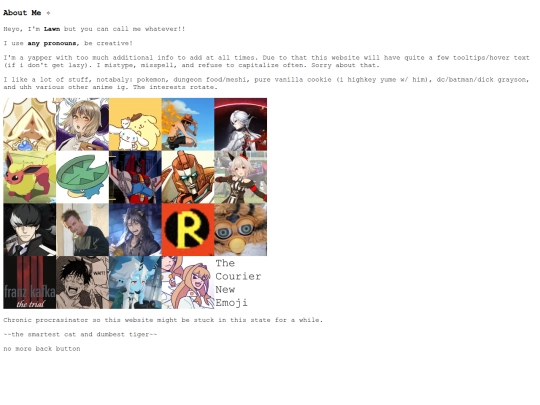 aboutMe screenshot