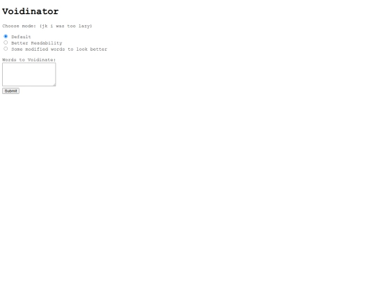 voidinator screenshot
