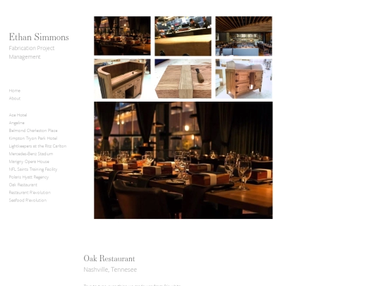 work/Oak_Restaurant screenshot