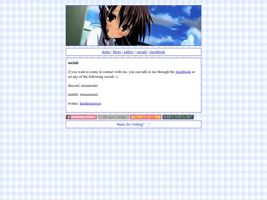 socials screenshot