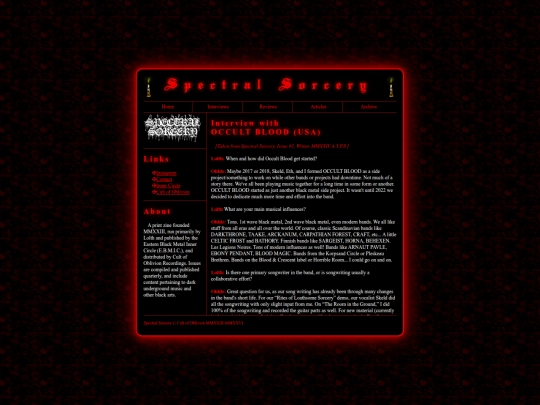 occult-blood-interview screenshot