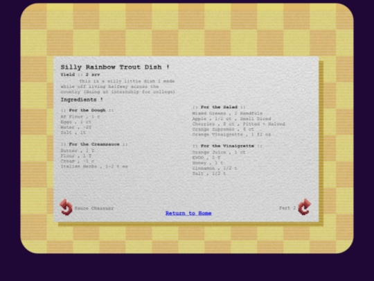 Recipes/recipes_silly_rainbow_trout screenshot