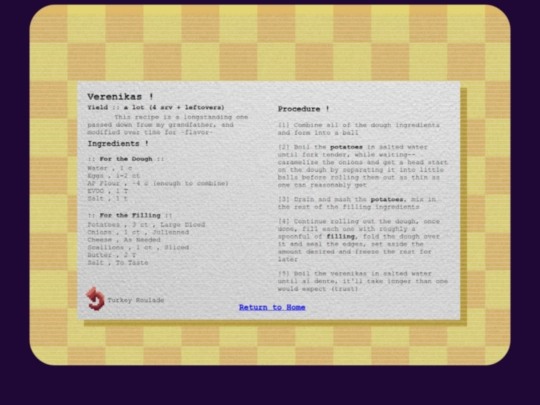 Recipes/recipes_verenikas screenshot