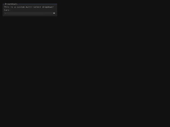 dropdowns screenshot