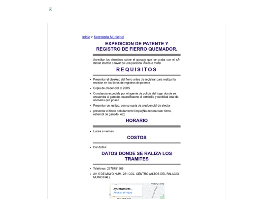 Expedicionfierropatente screenshot