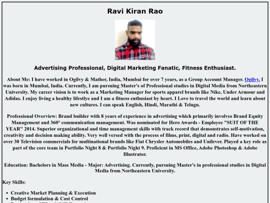 Resume_Ravi/Resume screenshot