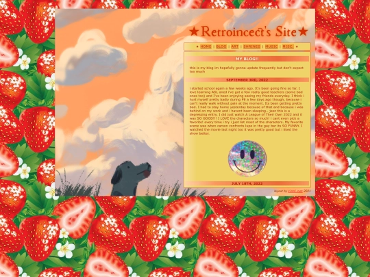 Blog screenshot