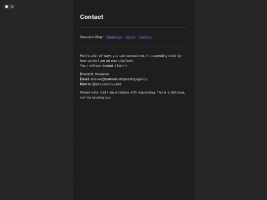 Contact screenshot