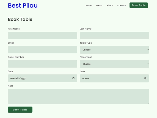 booking screenshot