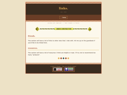 links screenshot