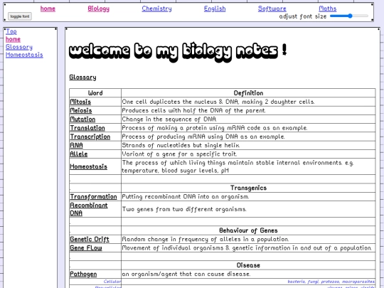 biologynotes screenshot
