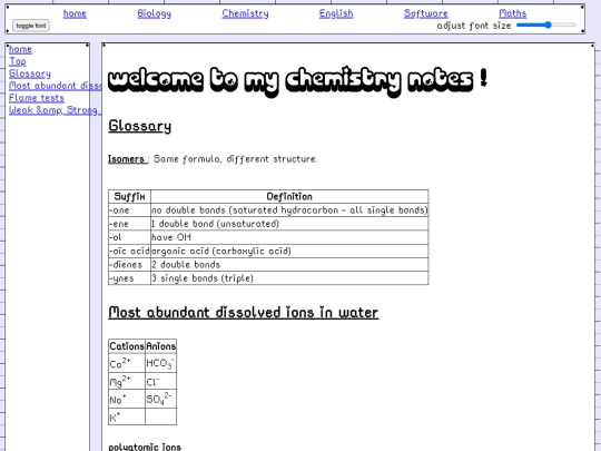 chemistrynotes screenshot