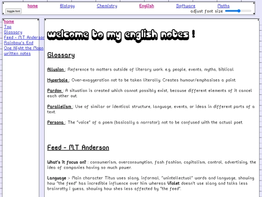 englishnotes screenshot