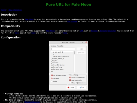 xul/pureurl/pureurl screenshot