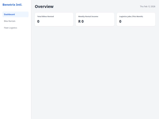 Logistics website screenshot