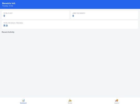Logistics website/phone screenshot