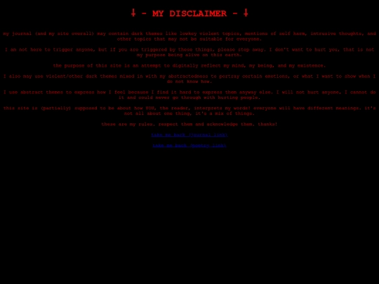 disclaimer screenshot