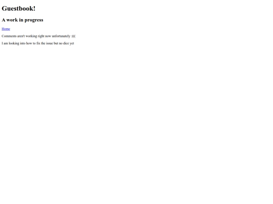 guestbook screenshot