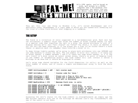 articles/faxme-minesweeper screenshot