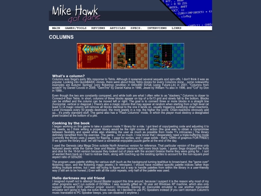 games/columns screenshot