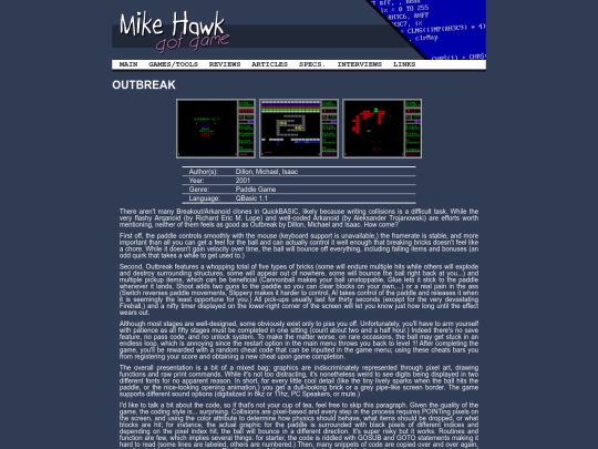 reviews/outbreak screenshot