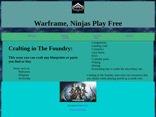 Crafting screenshot