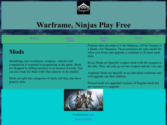 Mods screenshot