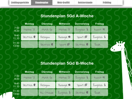 stundenplan screenshot