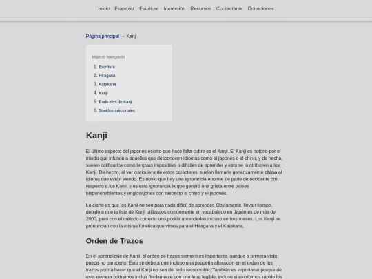 Contenido/Escritura/kanji screenshot