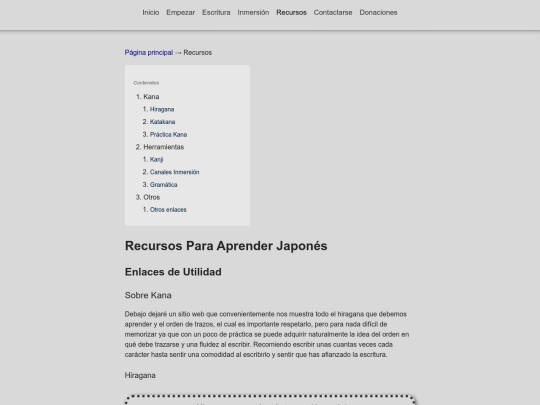 Contenido/recursos screenshot