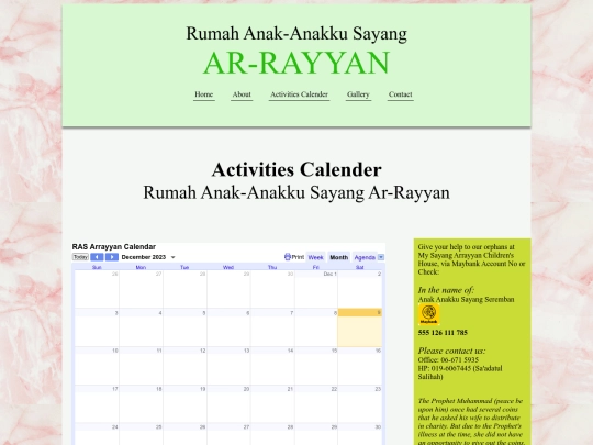 rumahanakyatim/calender screenshot