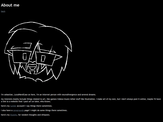 info/about screenshot