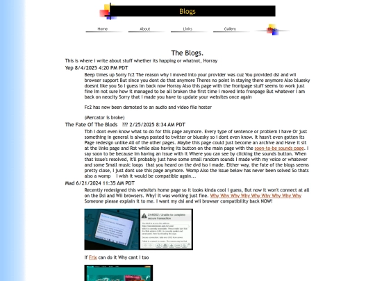 Blog screenshot