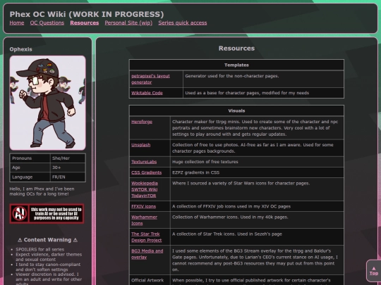 resources screenshot