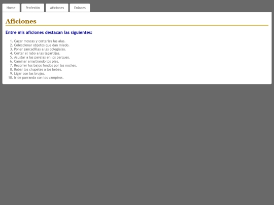 Web_monstruo/aficiones screenshot