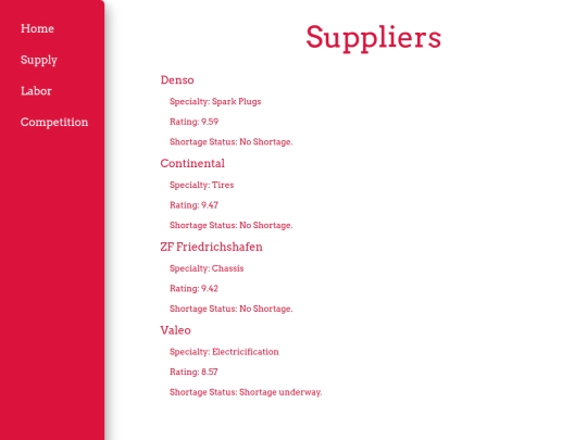 car-supply screenshot