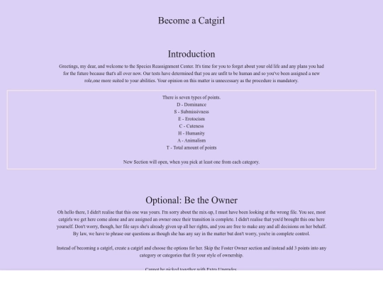 Catgirl_Cyoa screenshot